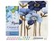 Figured'Art Paint by Numbers Kit for Adults with Frame Orchid 16"x20" - Craft Art Painting DIY Kit Canvas Already Stretched on a Wooden Frame
